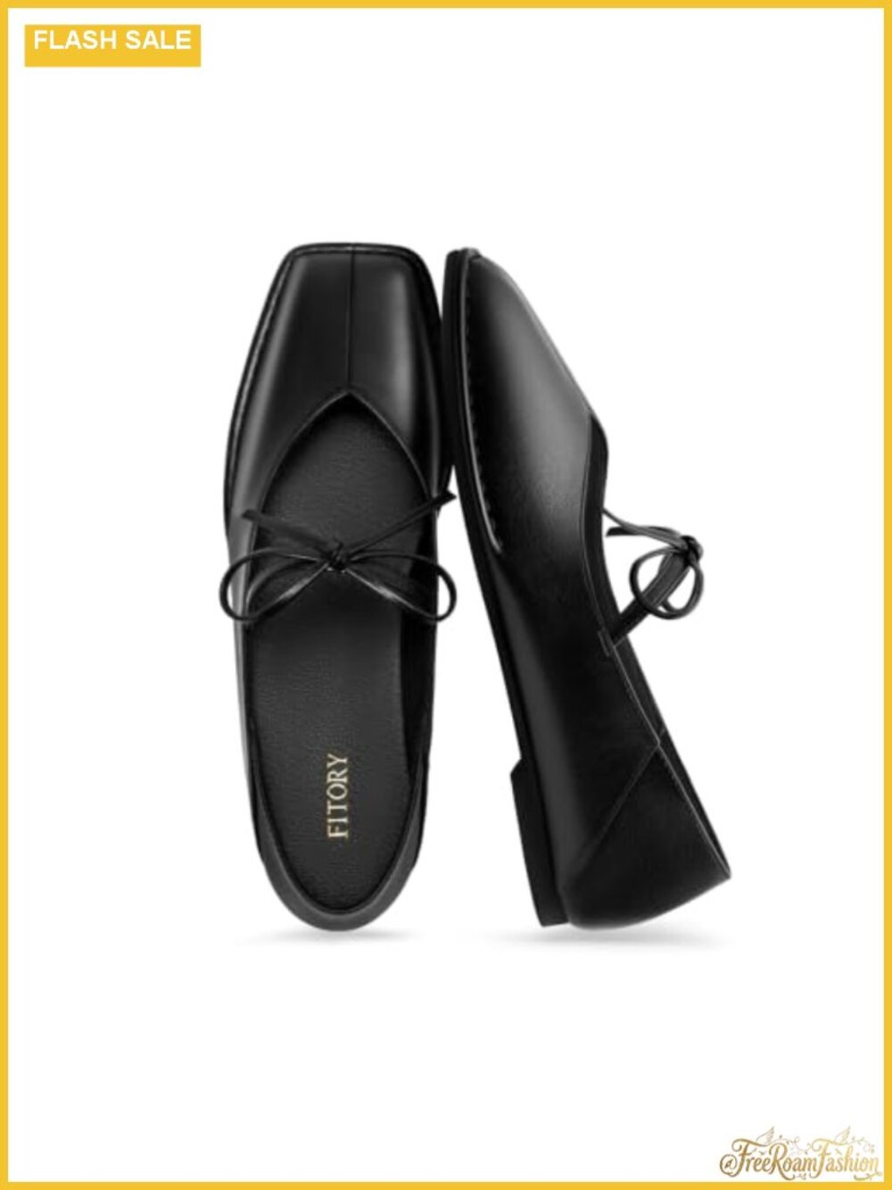 Ballet Flats for Women Mary Jane Shoes Square Toe Comfortable Slip-On